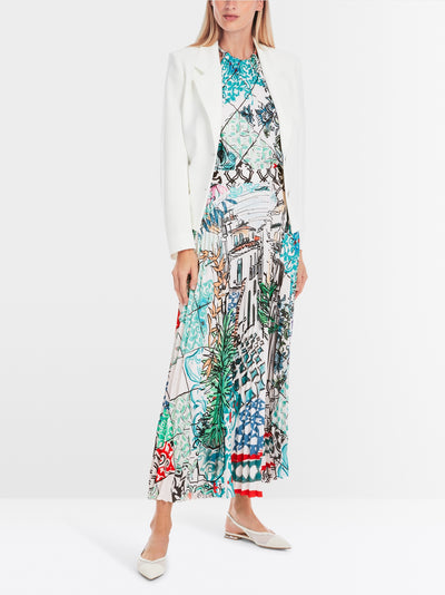 Pleated midi skirt with print - Breath