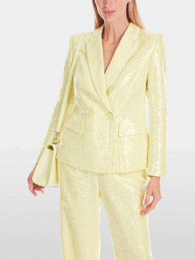 Blazer with Allover Sequins - Bright Vanilla