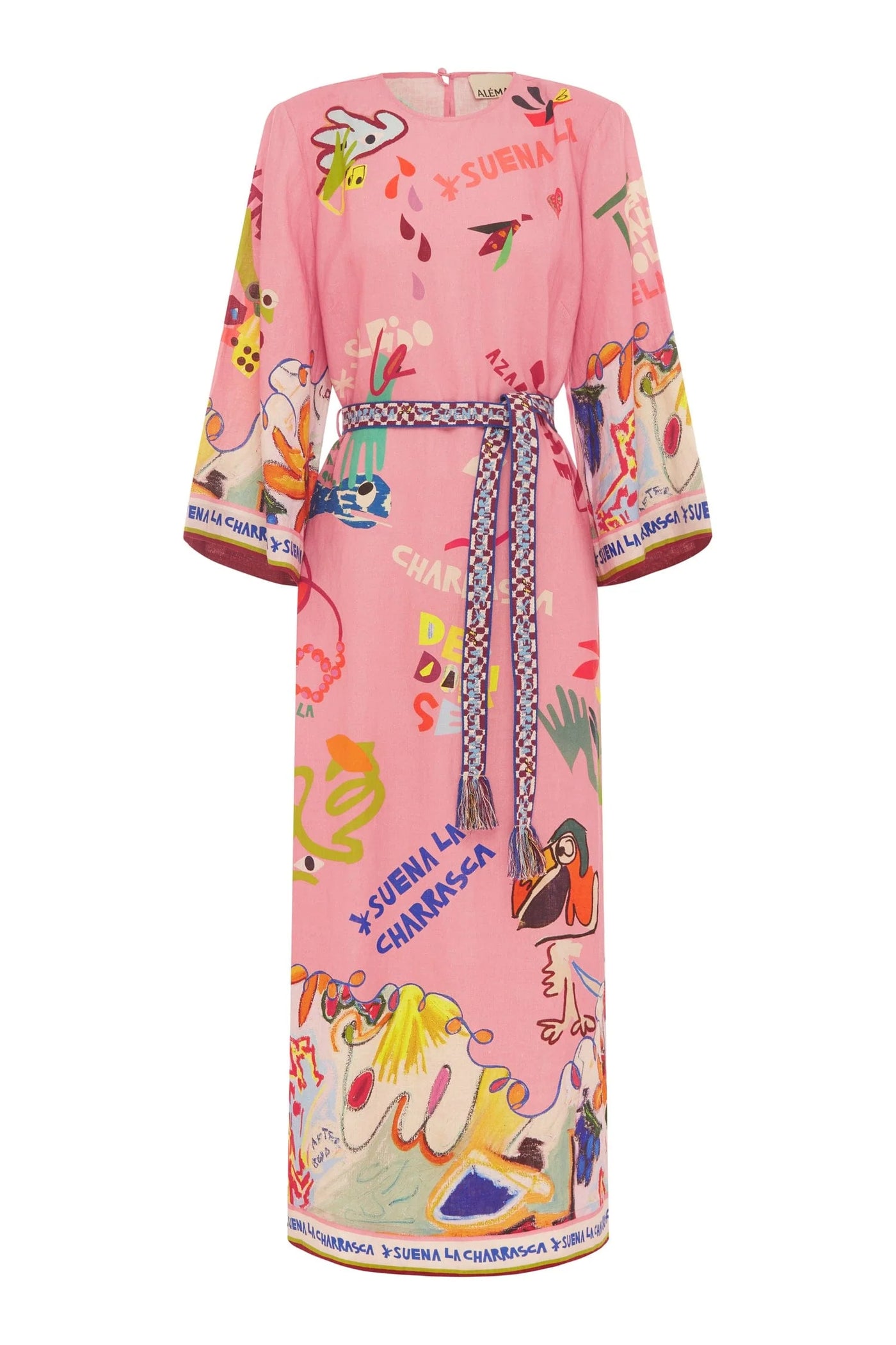 LA CHARRASCA MIDI DRESS - Pink Multi