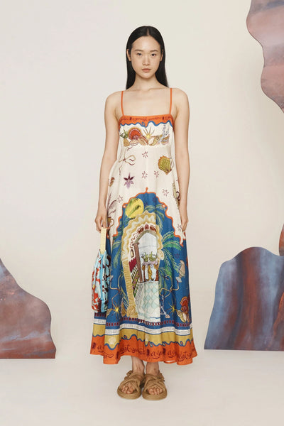 SURREALIST SUMMER SUNDRESS - Blue Multi