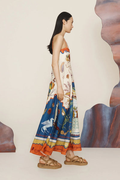 SURREALIST SUMMER SUNDRESS - Blue Multi