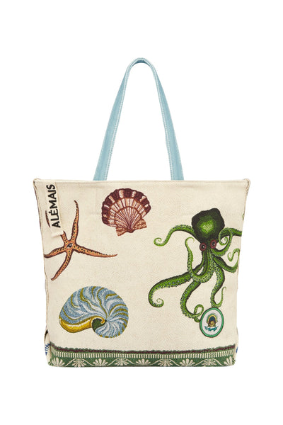 BATH HOUSE SHOPPER TOTE - Blue Multi