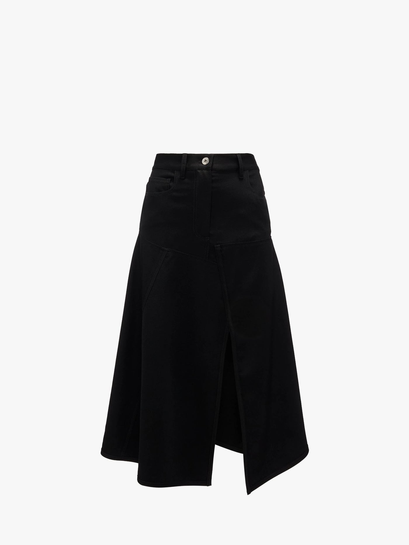 PATCHWORK A-LINE SKIRT - Black