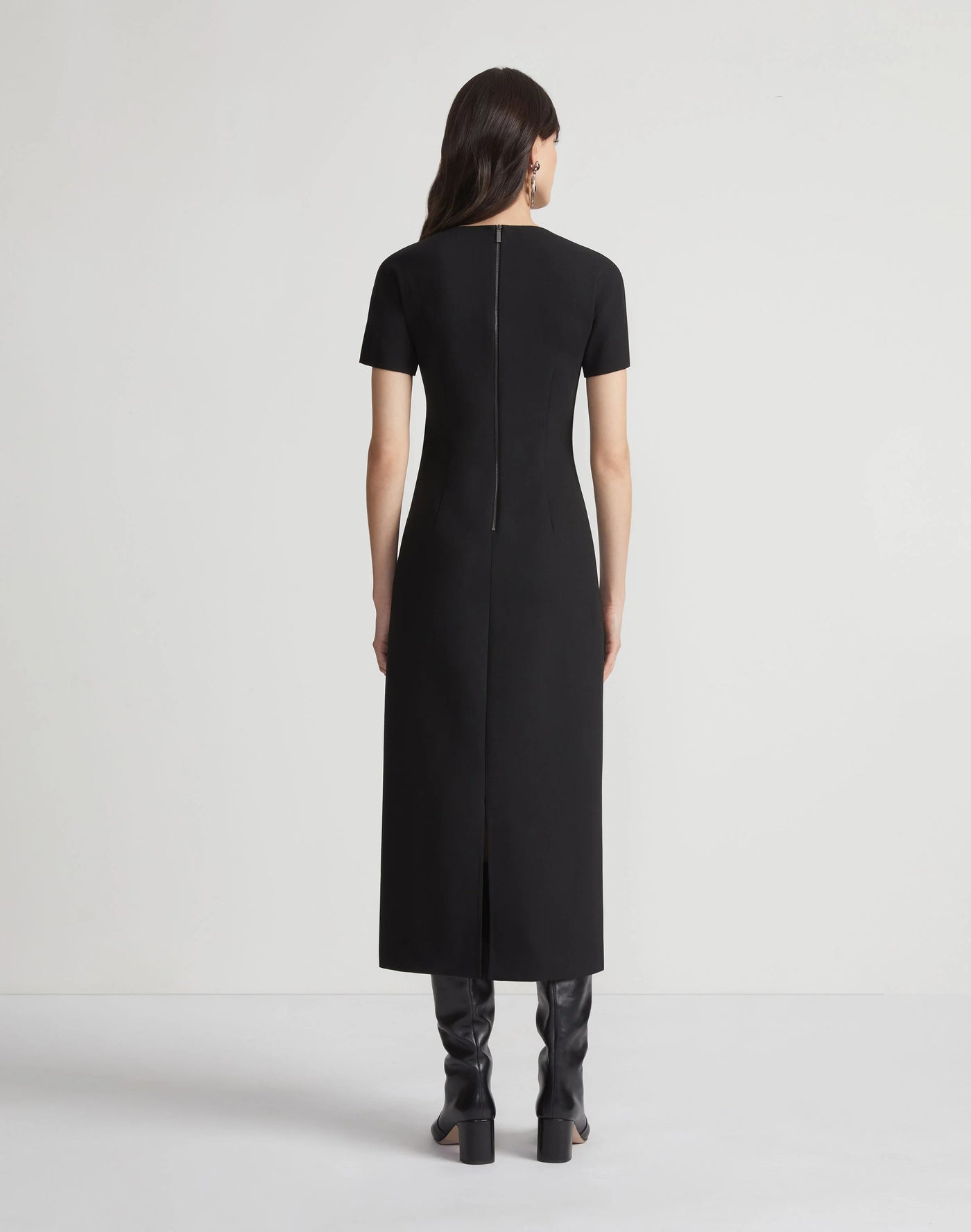 Responsible Wool Double Face Maxi Dress - Black