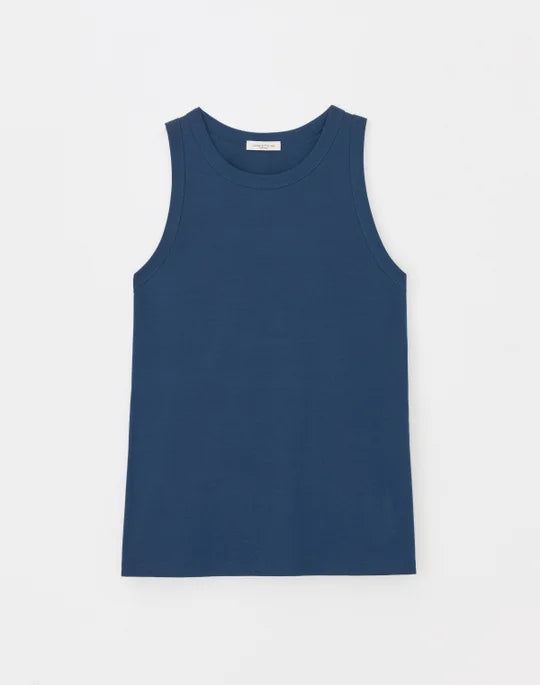 Cotton Rib Racerback Tank - Lido Blue